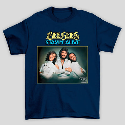 Camiseta Básica Stayin Alive Capa Bee Gees
