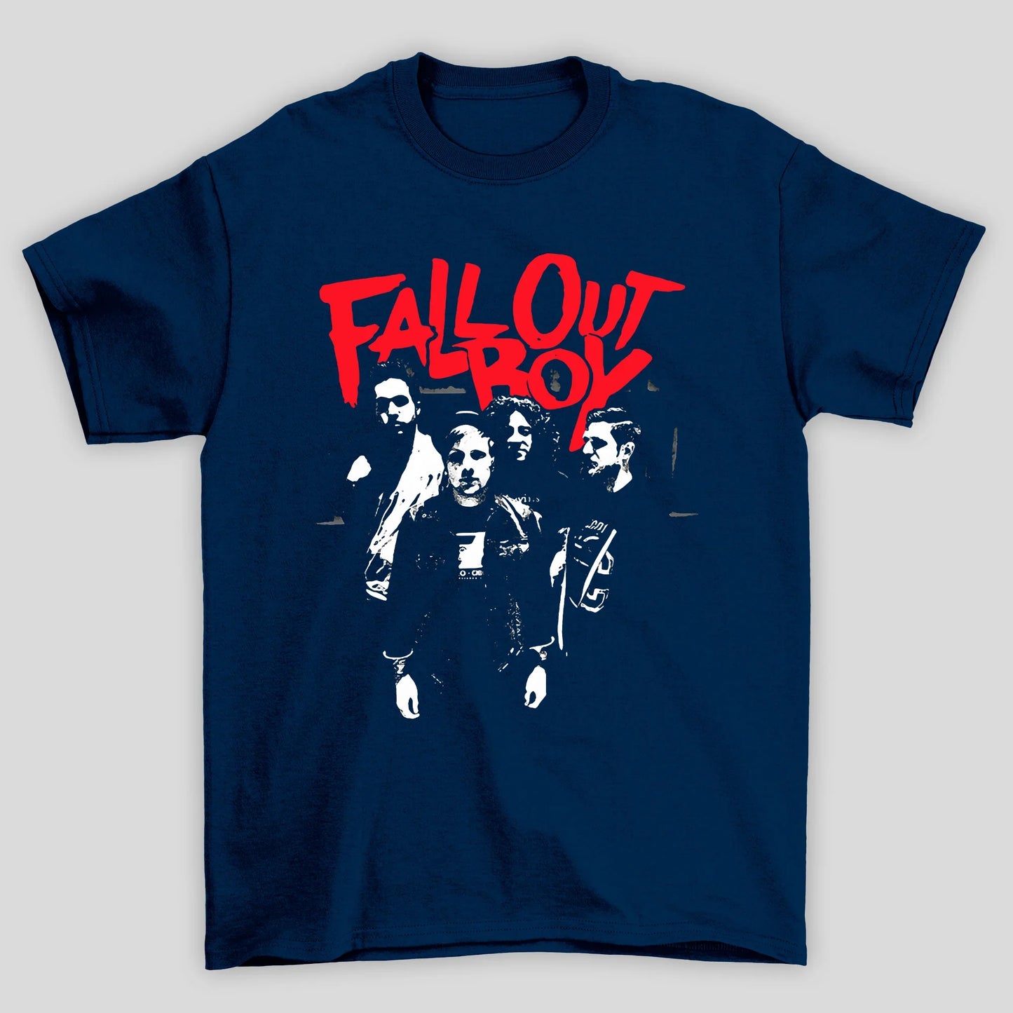 Camiseta Básica  Preto e Branco Fall Out Boy