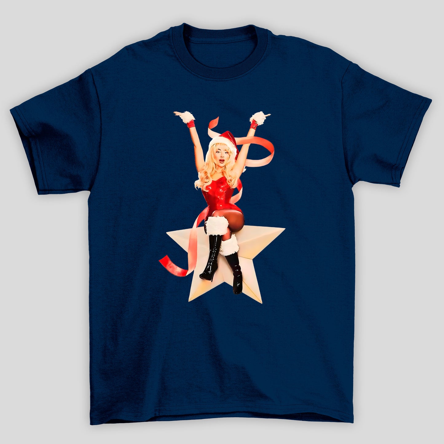Camiseta Básica Christmas Sabrina Carpenter Natal Star