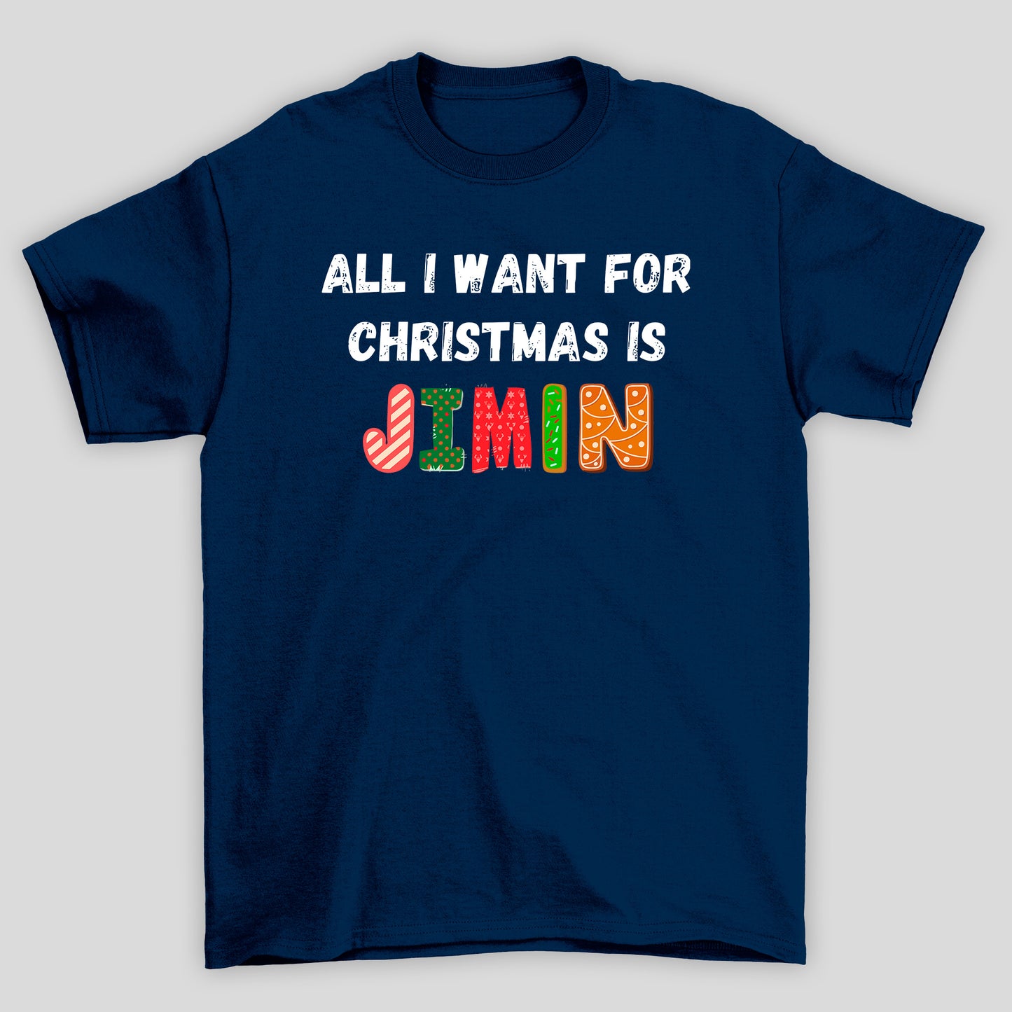 Camiseta Básica Christmas BTS All I Want For Christmas Is Jimin