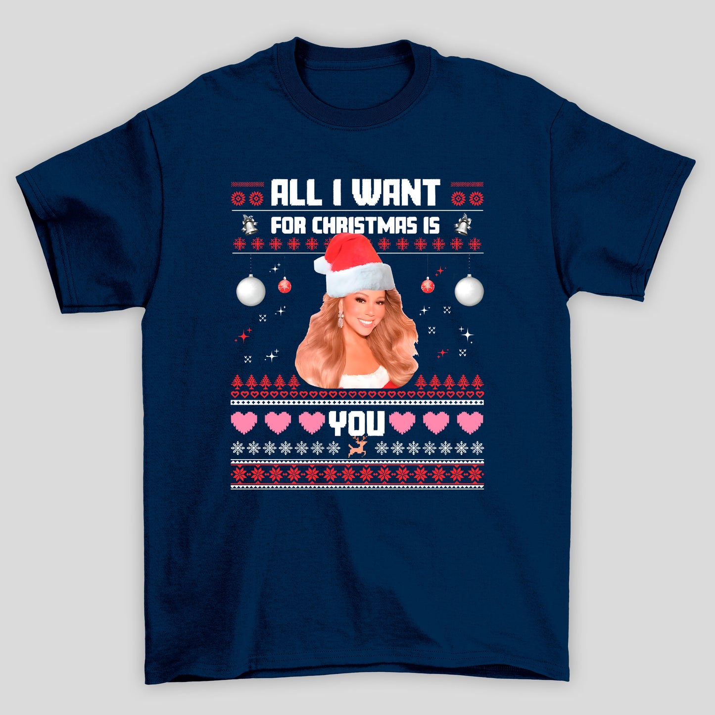 Camiseta Básica Christmas Mariah Carey All I Want For Christmas Is You