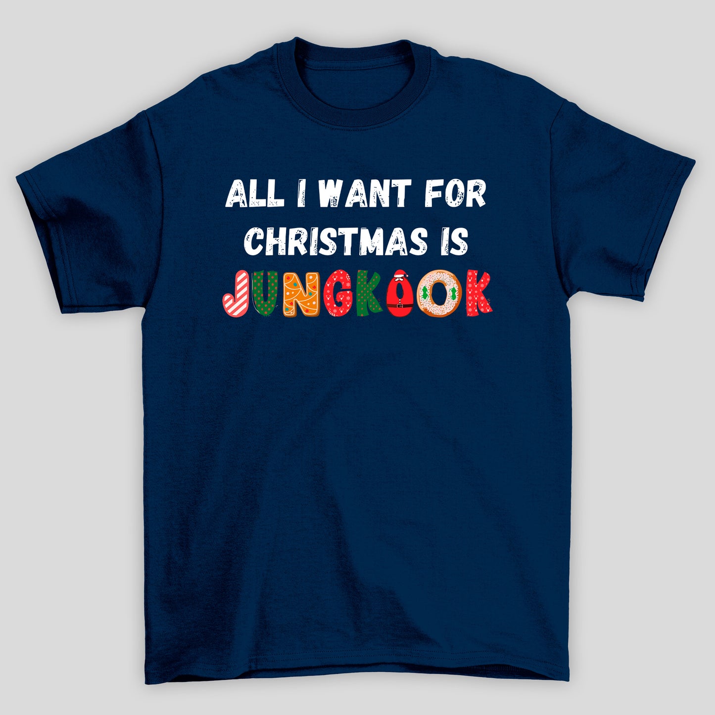 Camiseta Básica Christmas BTS All I Want For Christmas Is Jungkook