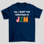 Camiseta Básica Christmas BTS All I Want For Christmas Is Jin