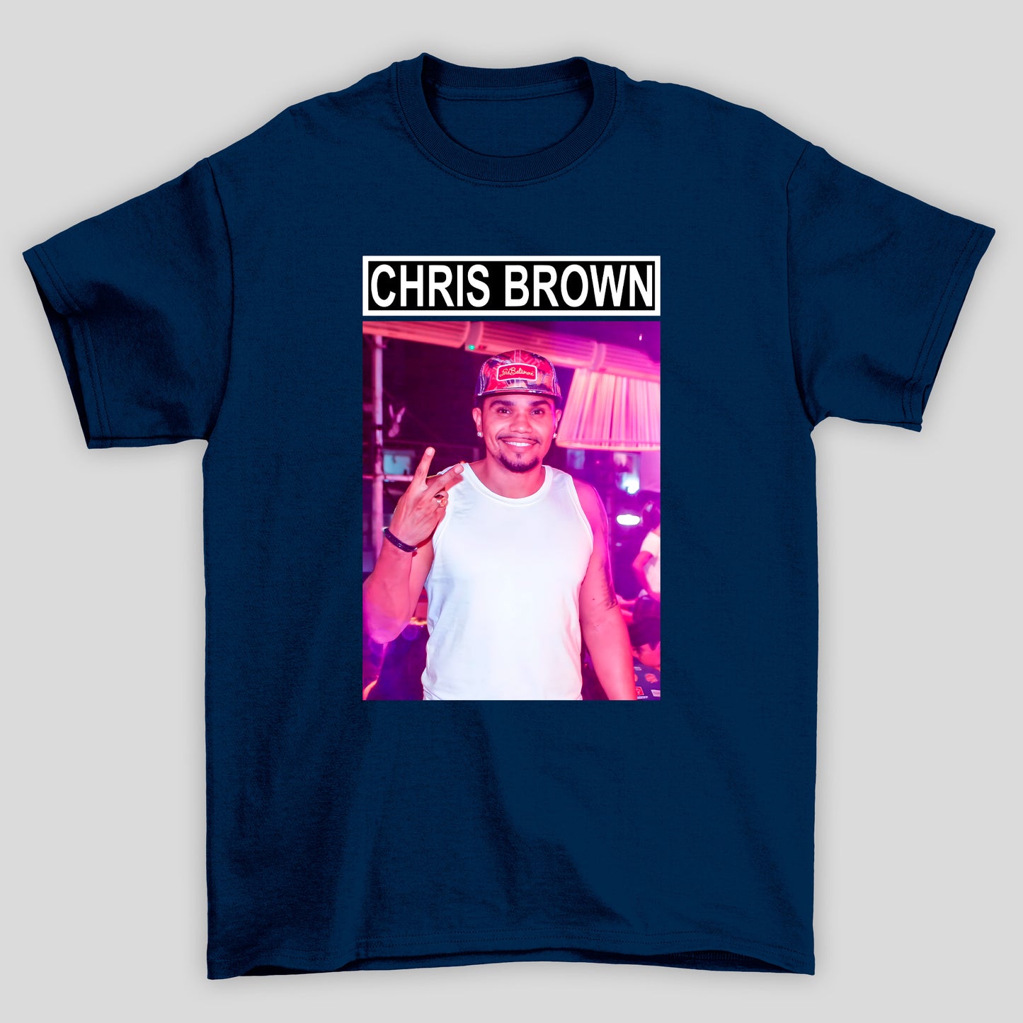 Camiseta Básica Chris Brown Meme