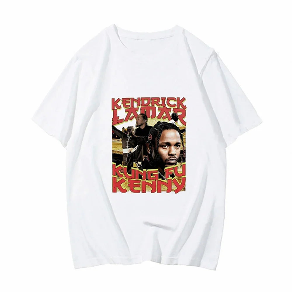 Camiseta Básica Kendrick Lamar Kung Fu Branco