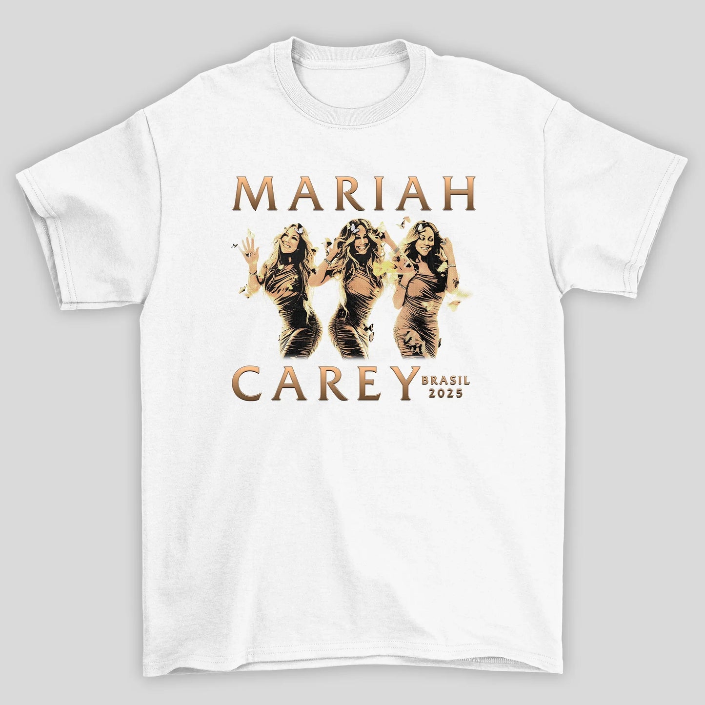 Camiseta Básica Unissex Mariah Carey Brasil 2025