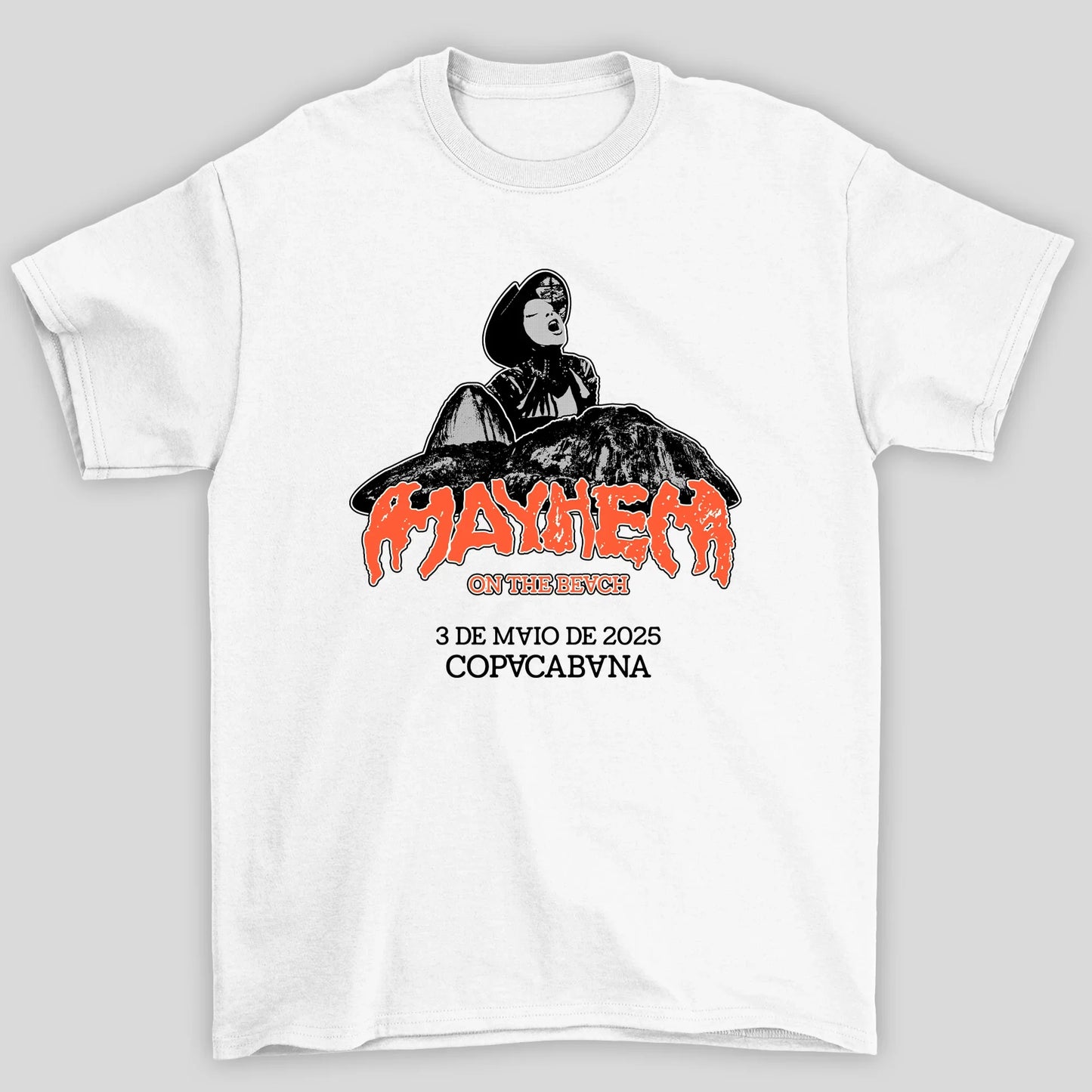 Camiseta Básica Lady Gaga Mayhem On The Beach