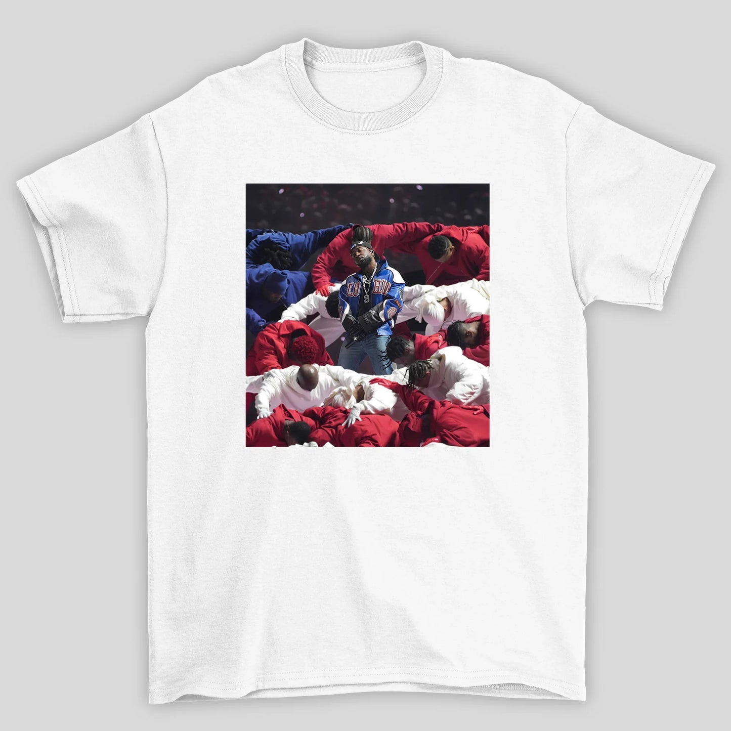 Camiseta Básica Kendrick Lamar Superbowl Flag