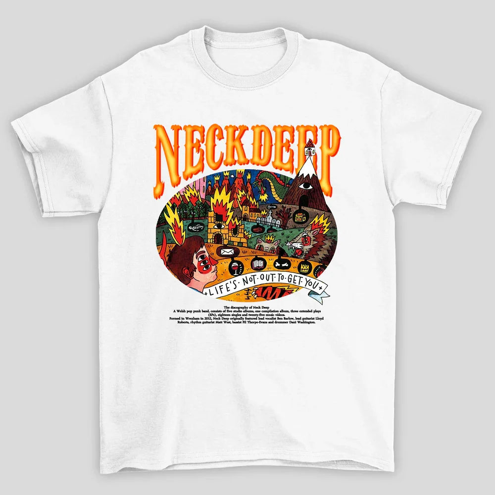 Camiseta Básica Neck Deep The Discography
