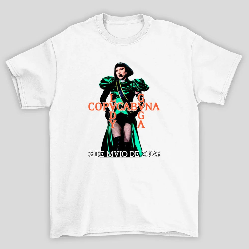 Camiseta Básica Lady Gaga Copacabana Gaga