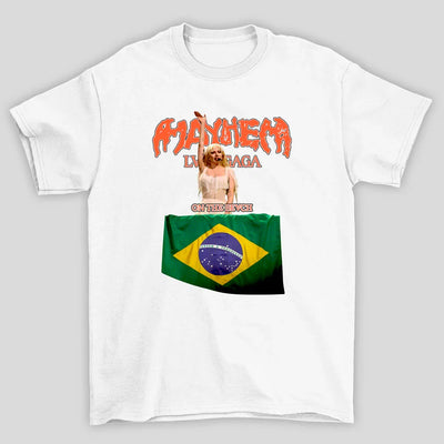 Camiseta Básica Lady Gaga Mayhem On The Beach Brasil