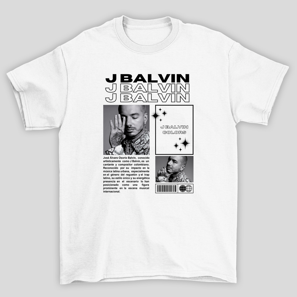 Camiseta Básica J Balvin B&W