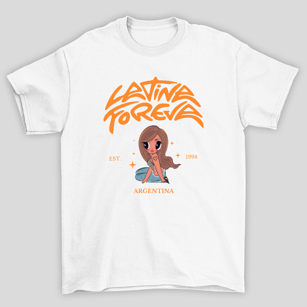 Camiseta Básica Unissex Karol G Latina Foreva Est 1994