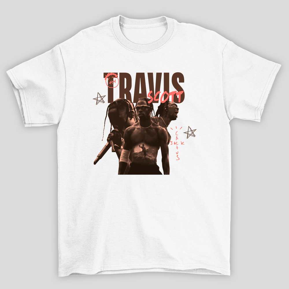 Camiseta Básica Travis Scott Collage