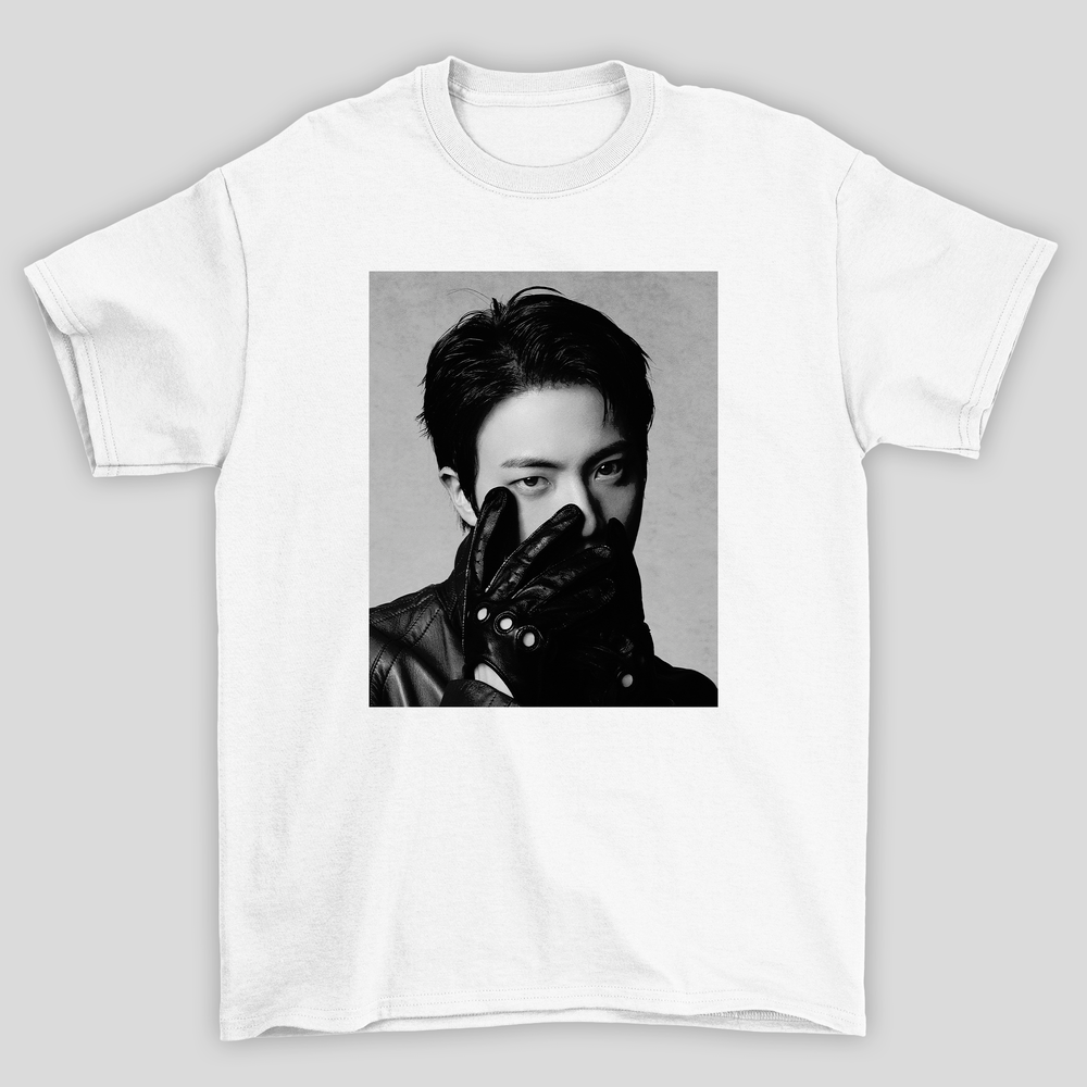 Camiseta Básica BTS Jin Photo B&W