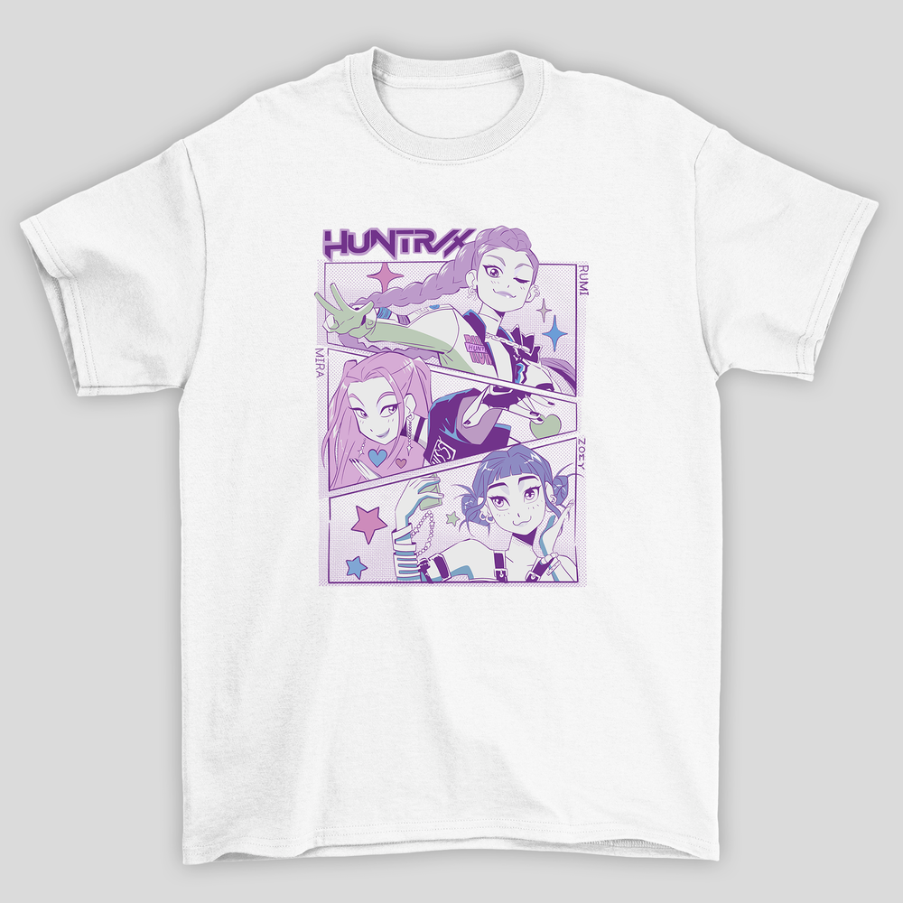 Camiseta Básica Kpop Demon Hunters Huntrix Colors