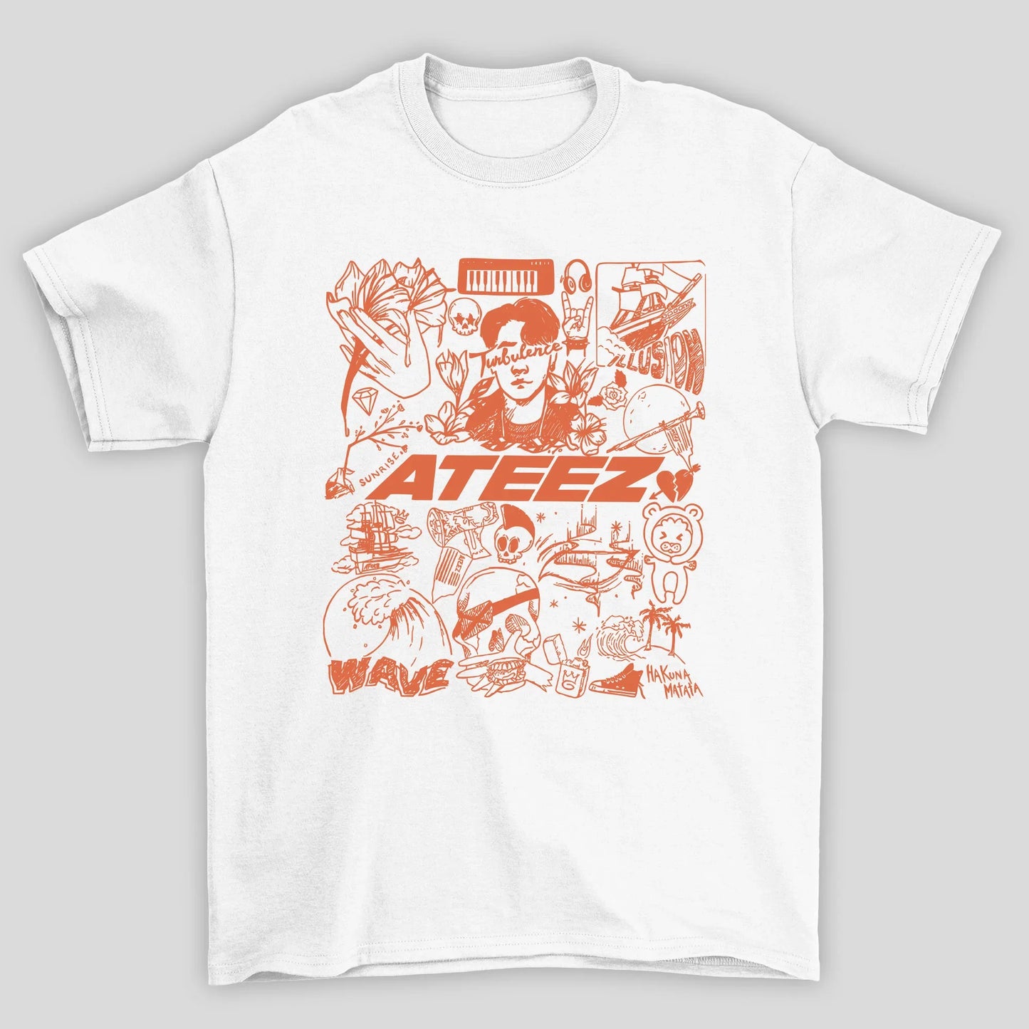 Camiseta Básica Ateez Art Tattoo