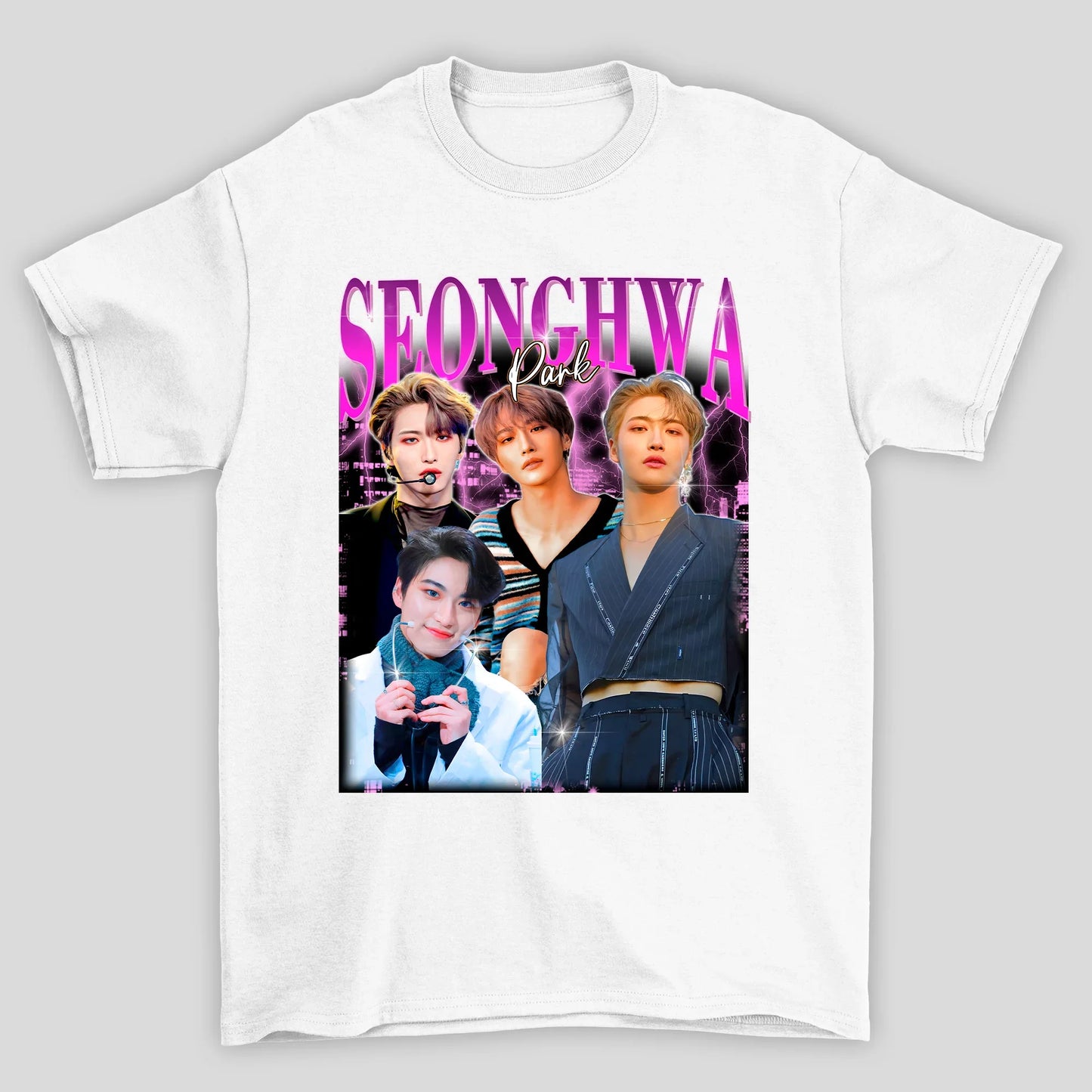 Camiseta Básica Ateez Seonghwa Retro 90'S