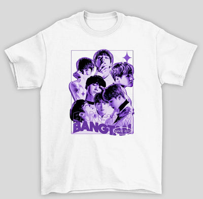 Camiseta Básica BTS Bangtan Since 2013- branco