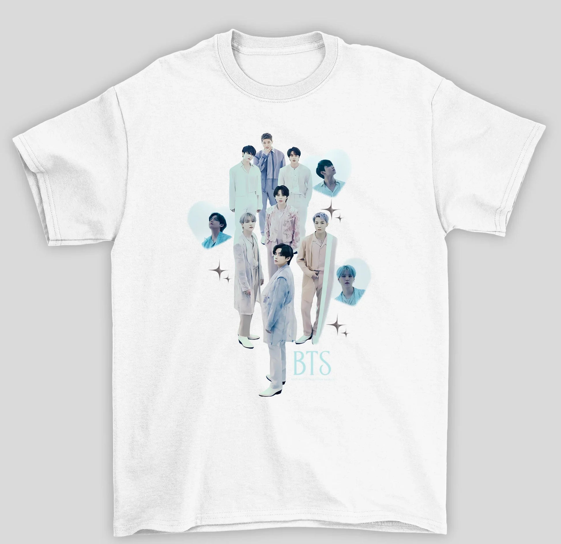 Camiseta Básica BTS BangTan Army Membros-BRANCO