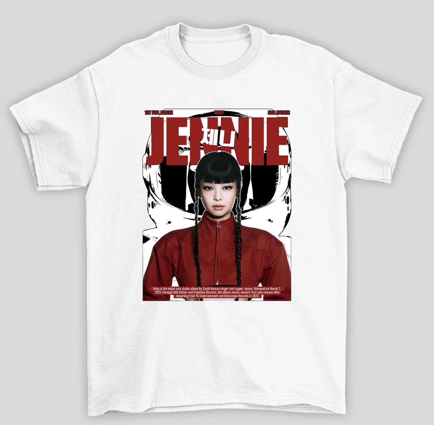 Camiseta Básica Jennie Ruby Red