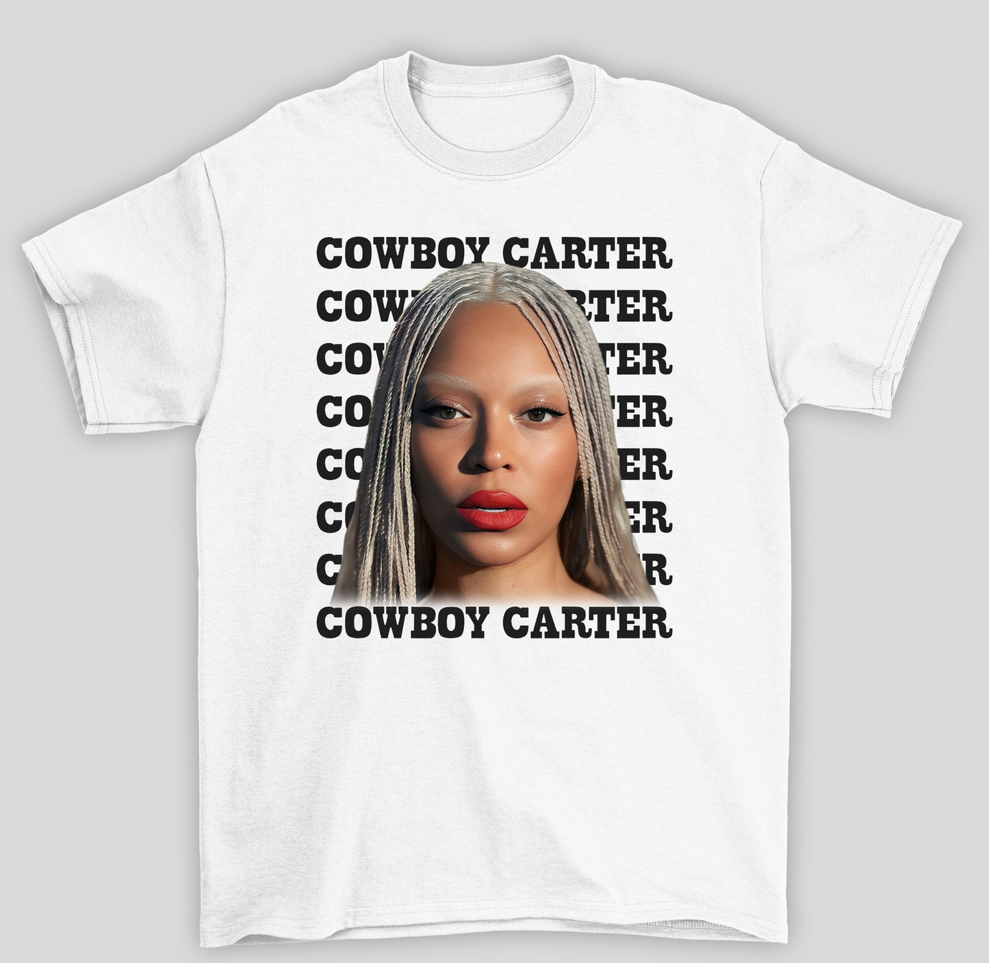 Camiseta Básica Cowboy Carter Beyonce Tranças