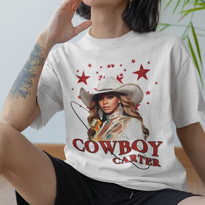 Camiseta Básica Beyonce Cowboy Estrelas