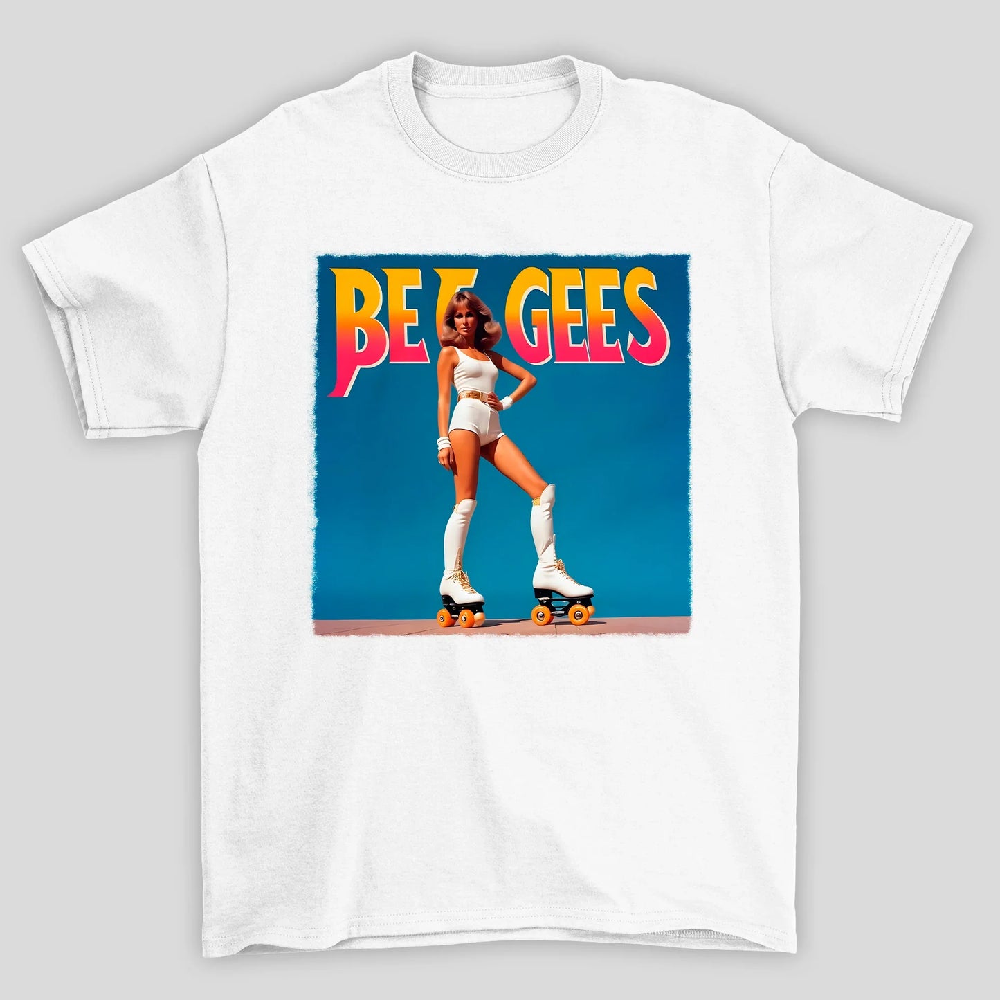 Camiseta Básica Bee Gees Patinação Capa