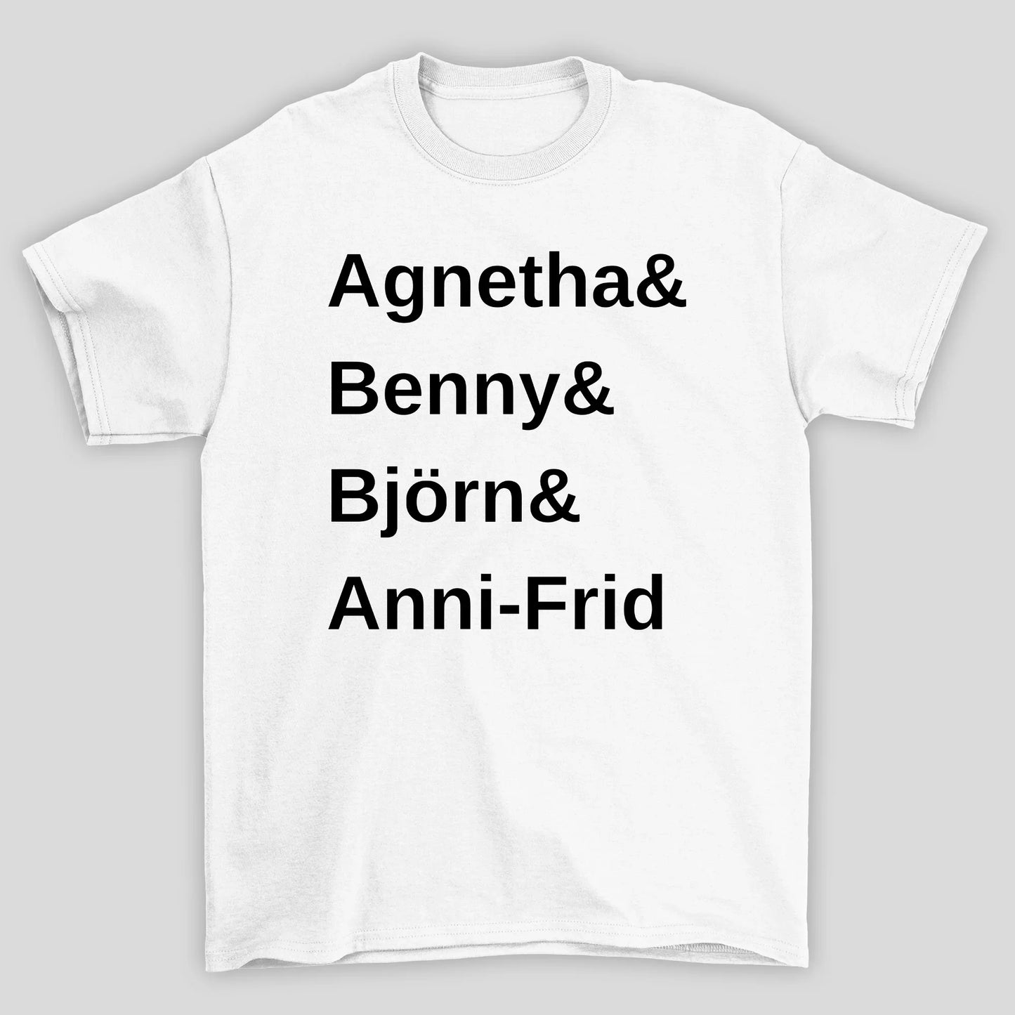 Camiseta Básica Abba Texto Nomes