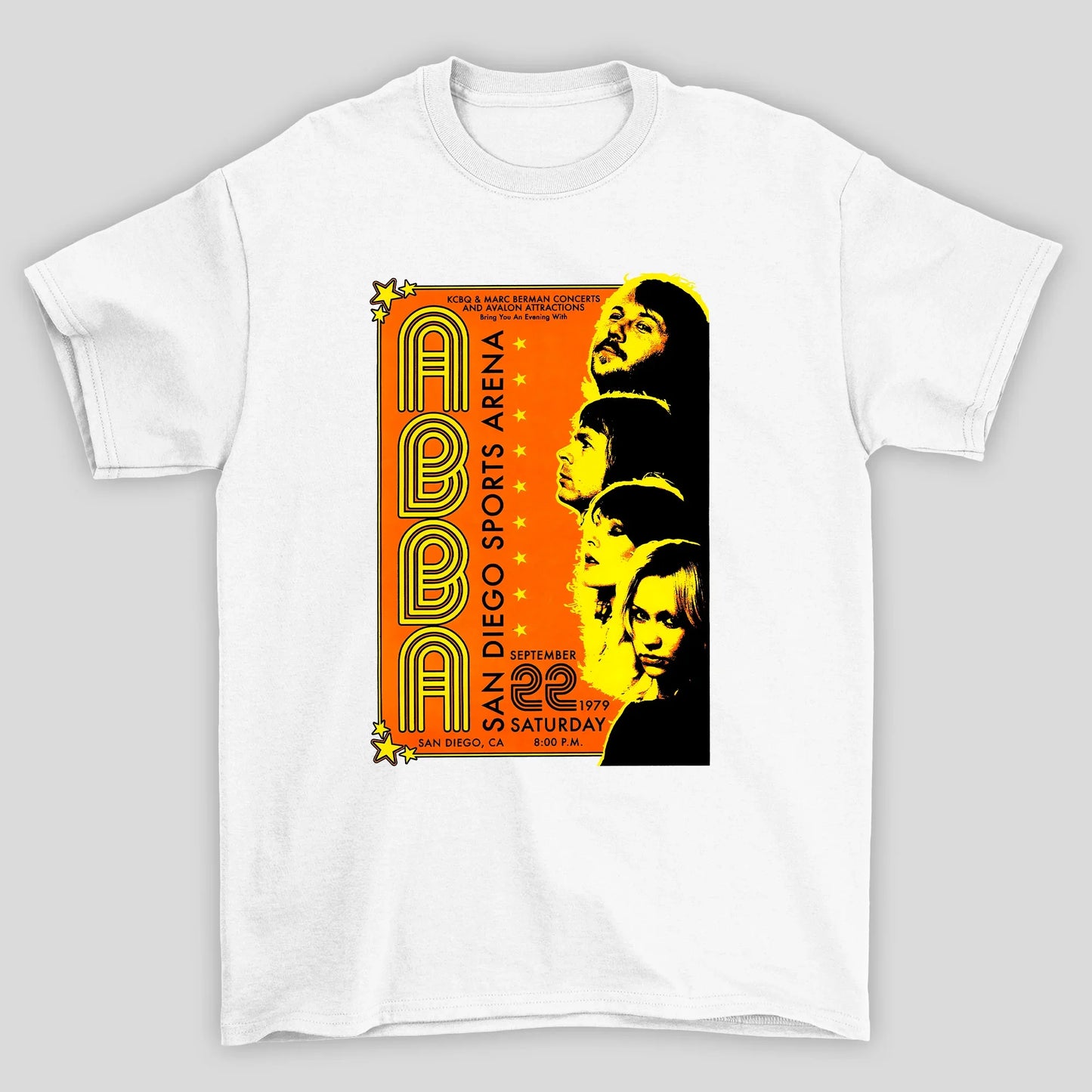 Camiseta Básica Abba Poster San Diego Sports Arena