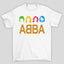 Camiseta Básica Abba Silhueta Colorida