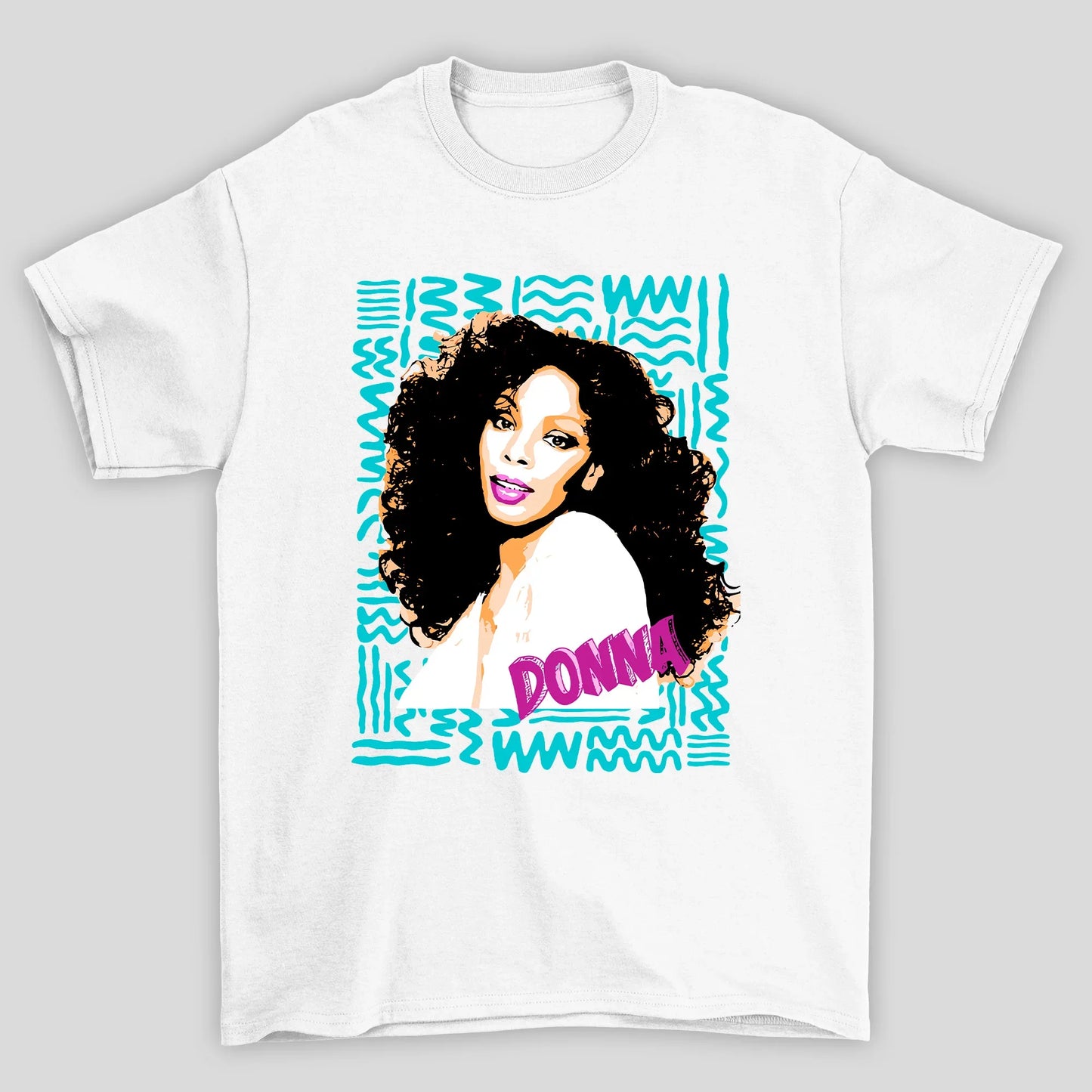 Camiseta Básica Donna Summer Foto Cartoon