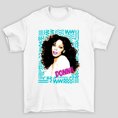 Camiseta Básica Donna Summer Foto Cartoon
