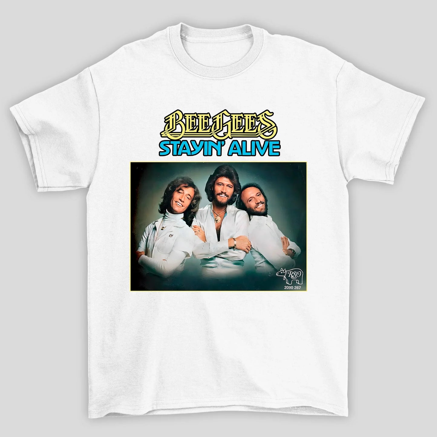 Camiseta Básica Stayin Alive Capa Bee Gees