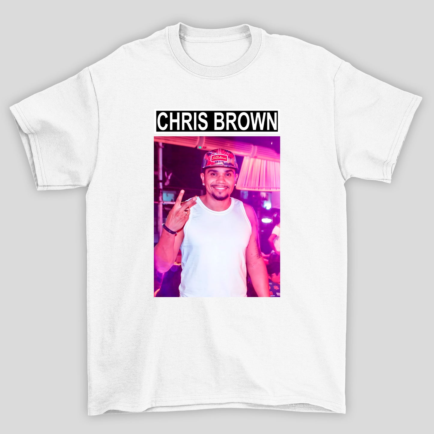 Camiseta Básica Chris Brown Meme