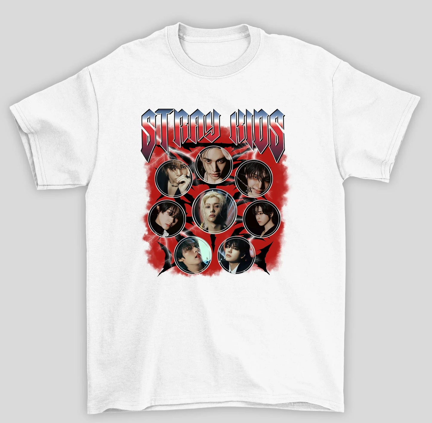 Camiseta Básica Stray Kids Group Collage