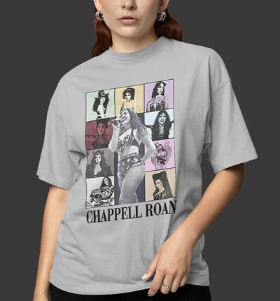 Camiseta Básica Chappel Roan Collage- cinza