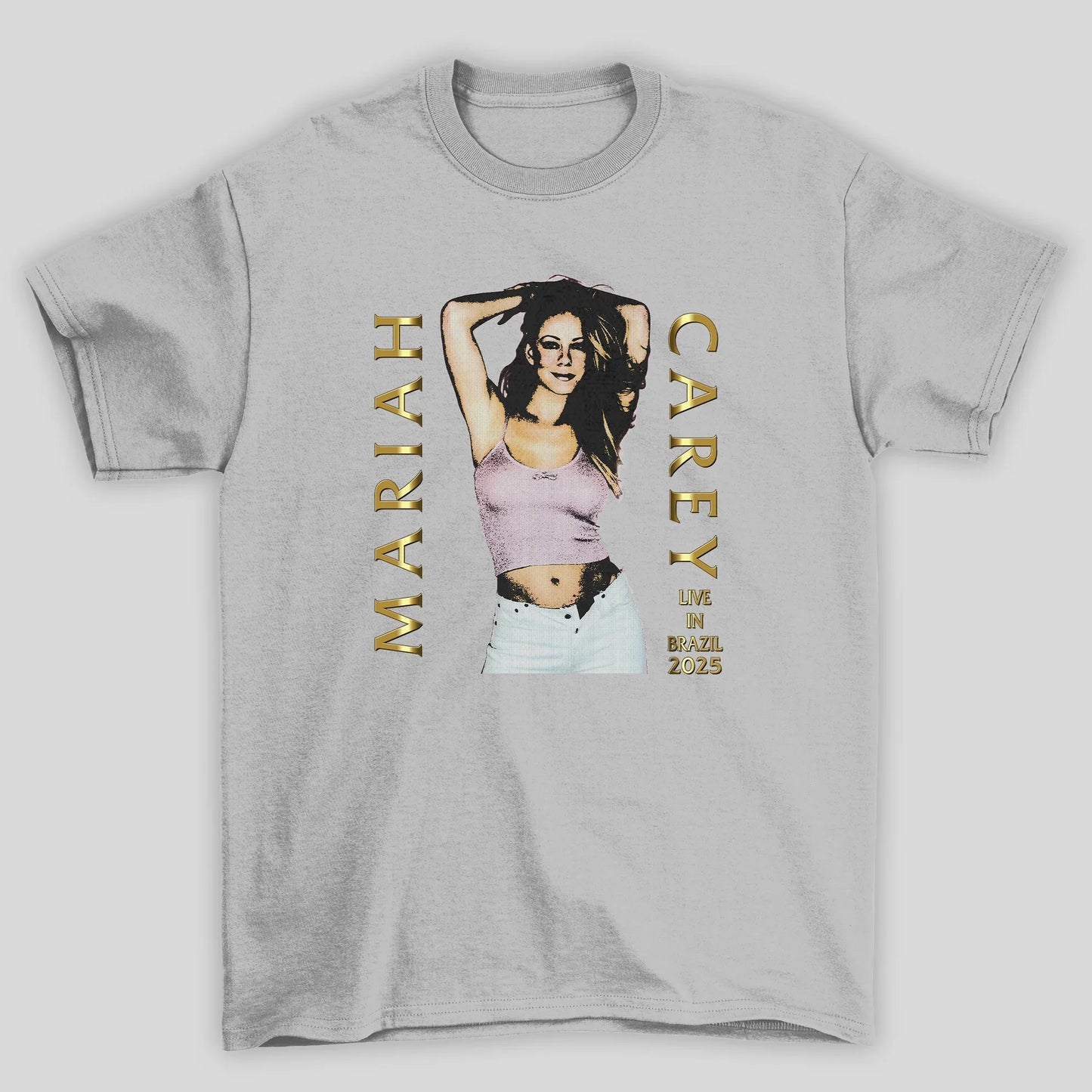 Camiseta Básica Unissex Mariah Carey Live In Brazil