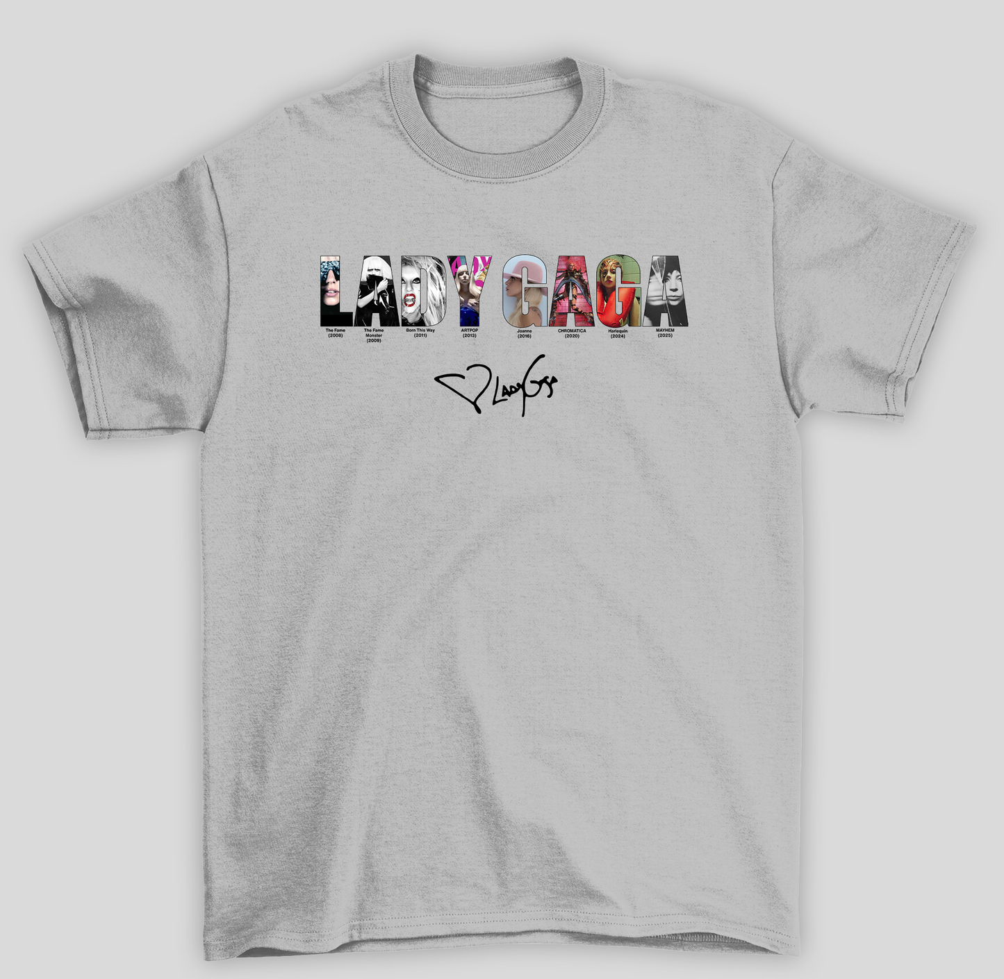 Camiseta Básica Lady Gaga Eras