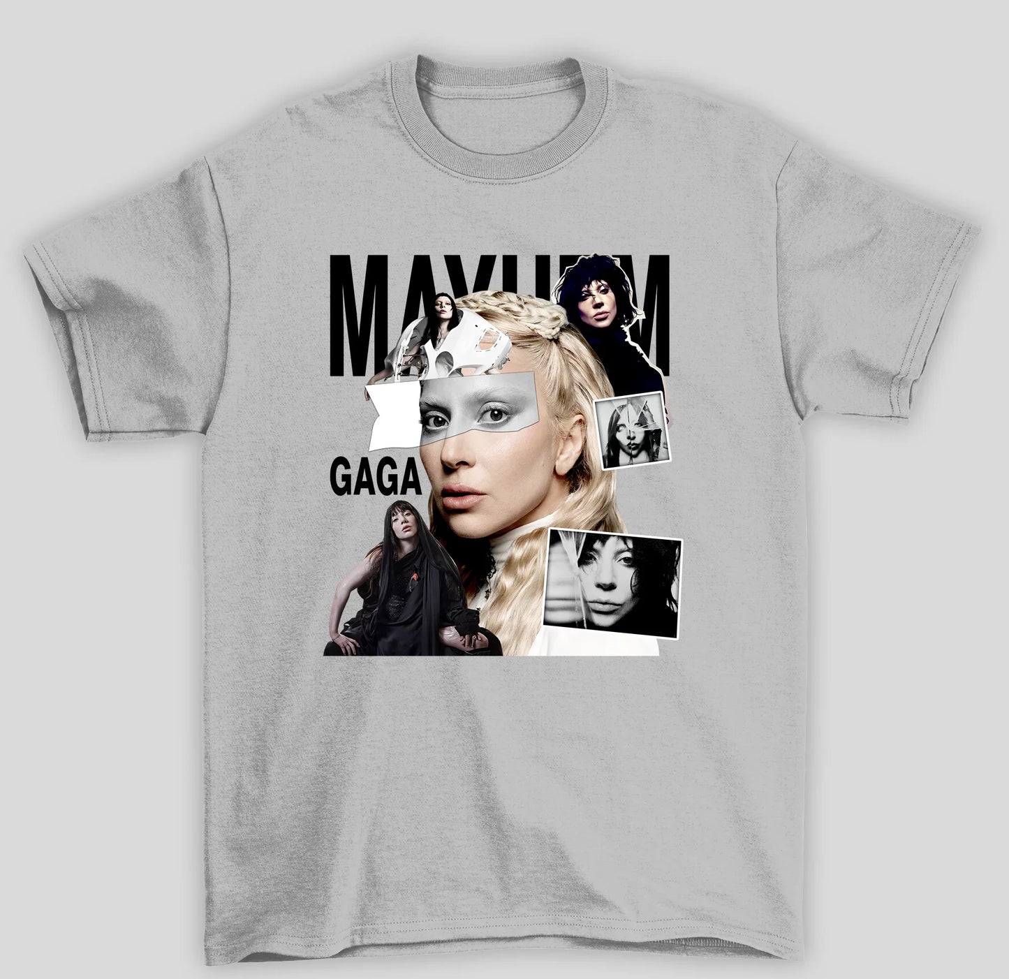 Camiseta Básica Lady Gaga Mayhem Collage