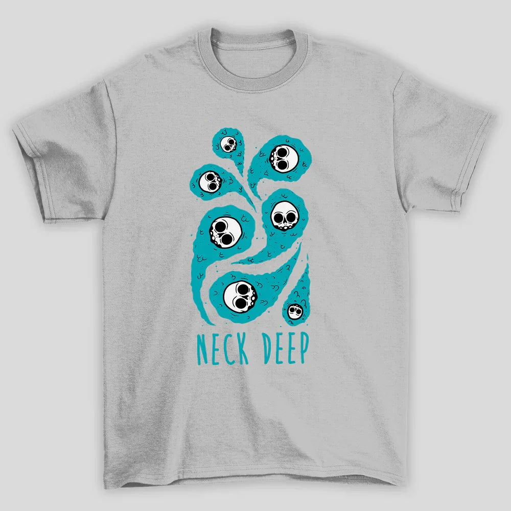 Camiseta Básica Neck Deep Skulls