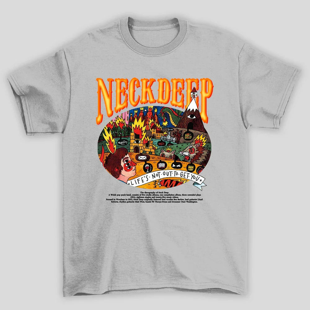 Camiseta Básica Neck Deep The Discography