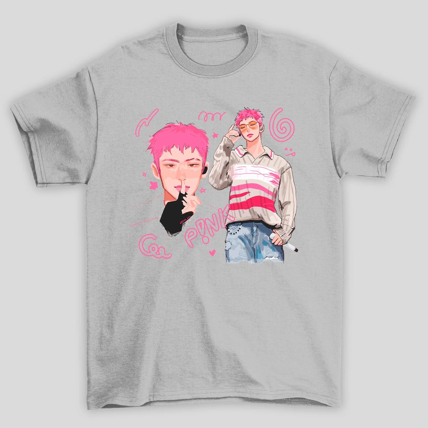 Camiseta Básica Ateez Pink Mingi