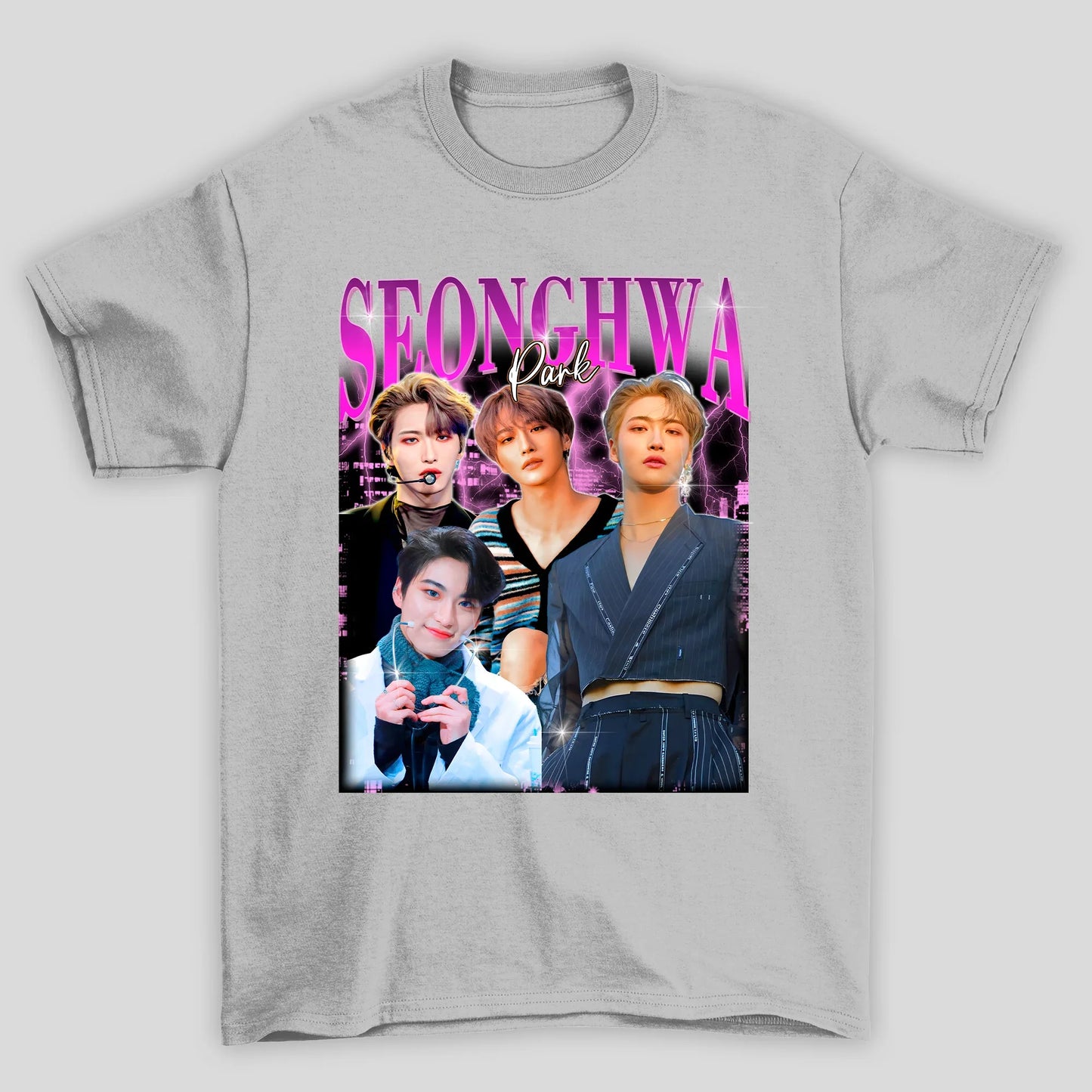 Camiseta Básica Ateez Seonghwa Retro 90'S