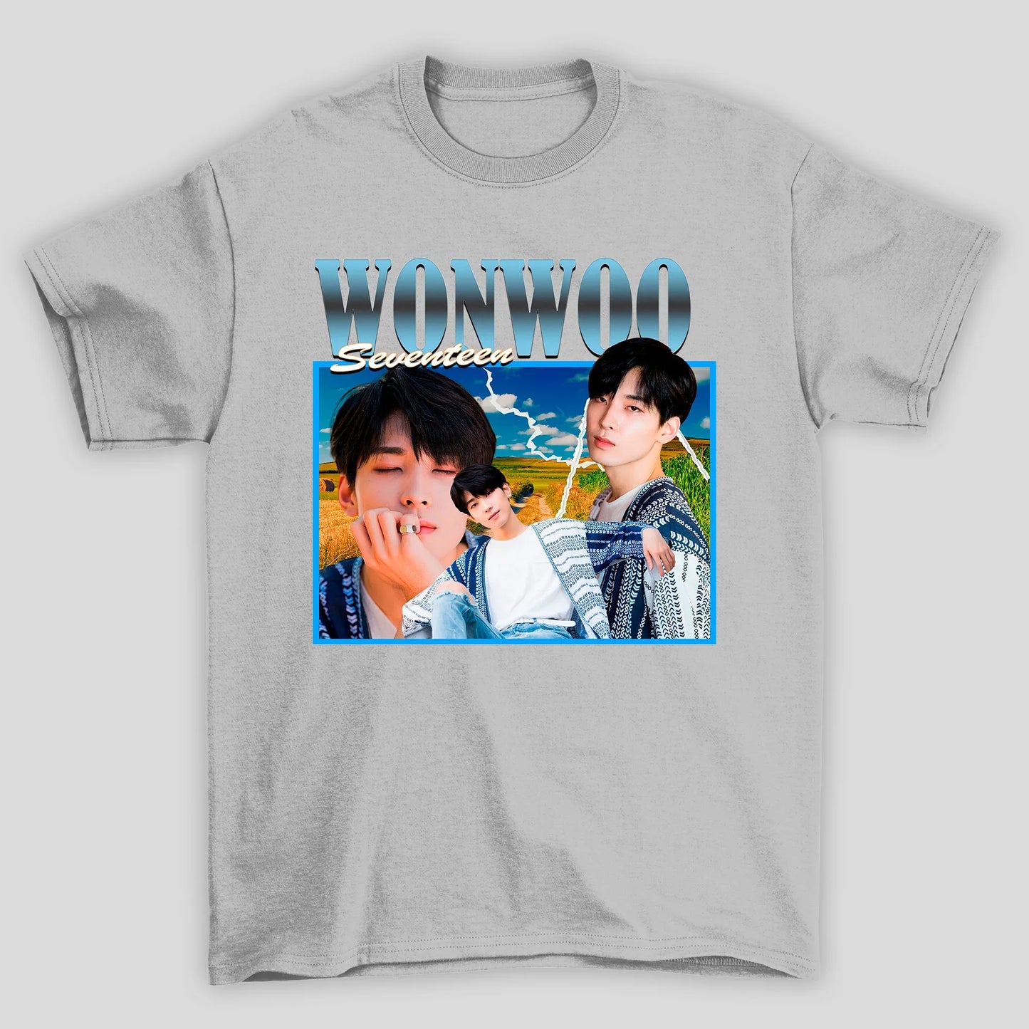 Camiseta Básica Seventeen Wonwoo Graphic