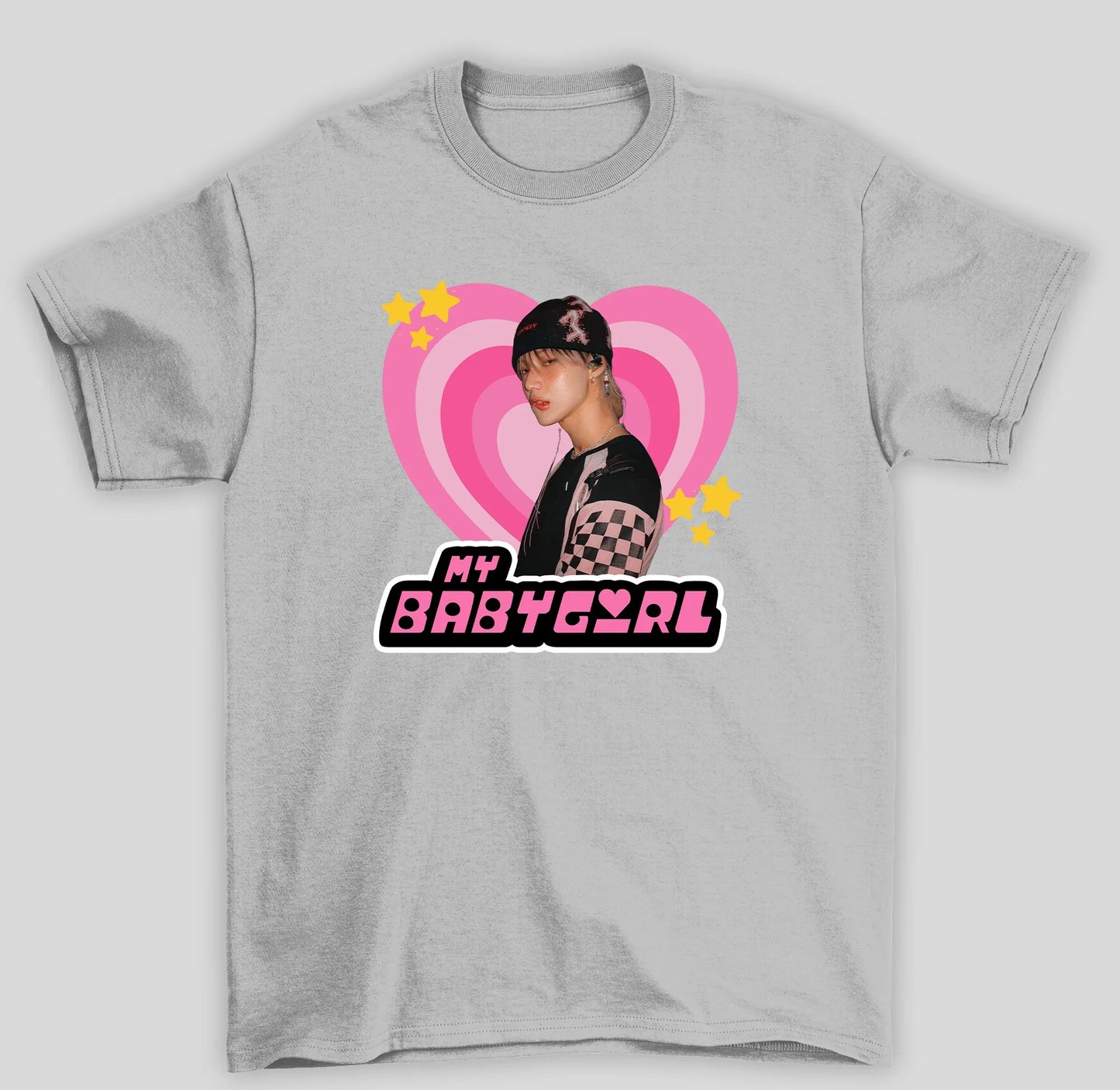 Camiseta Básica Shinee Taemin My Baby Girl- cinza
