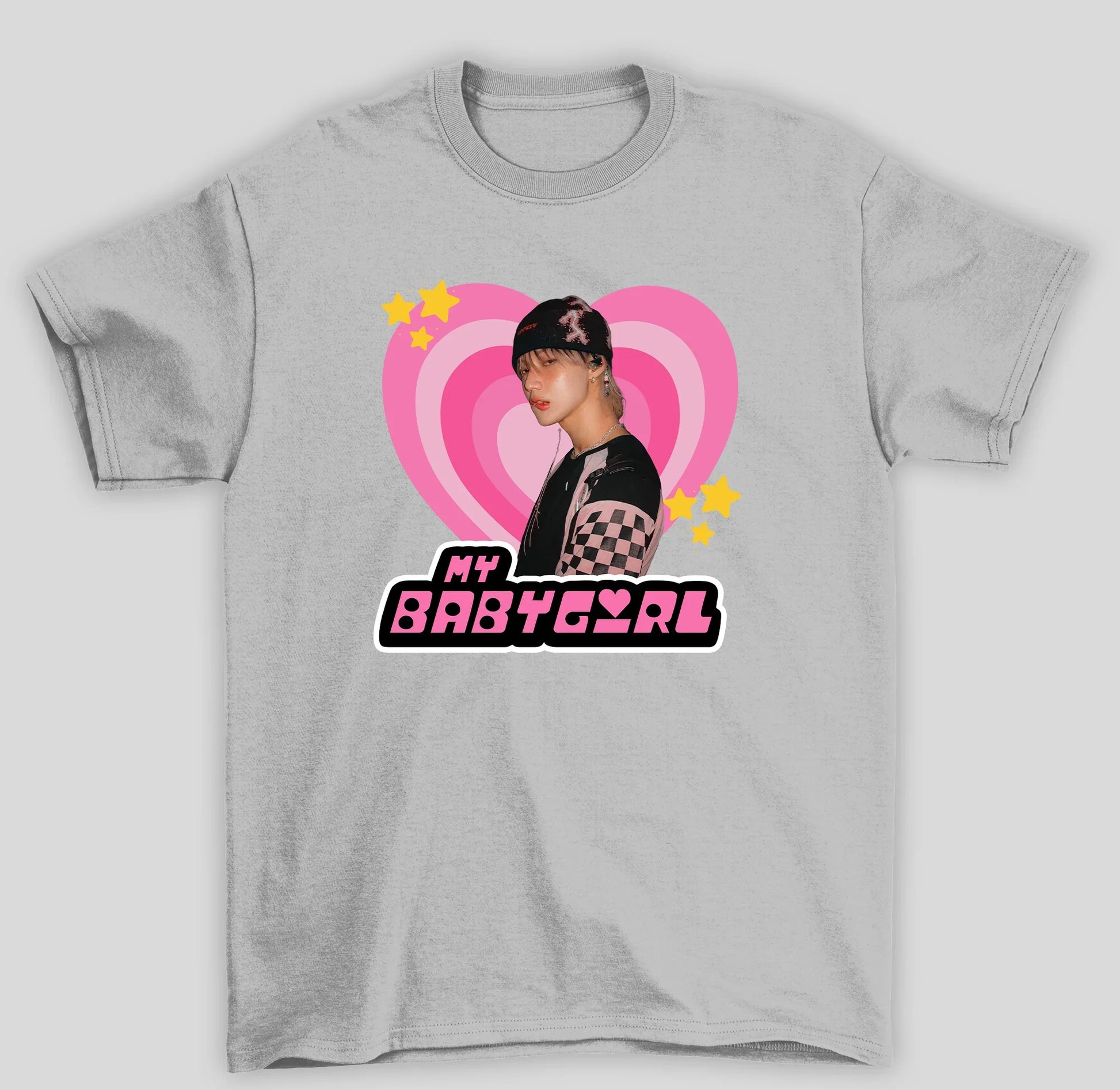 Camiseta Básica Shinee Taemin My Baby Girl- cinza