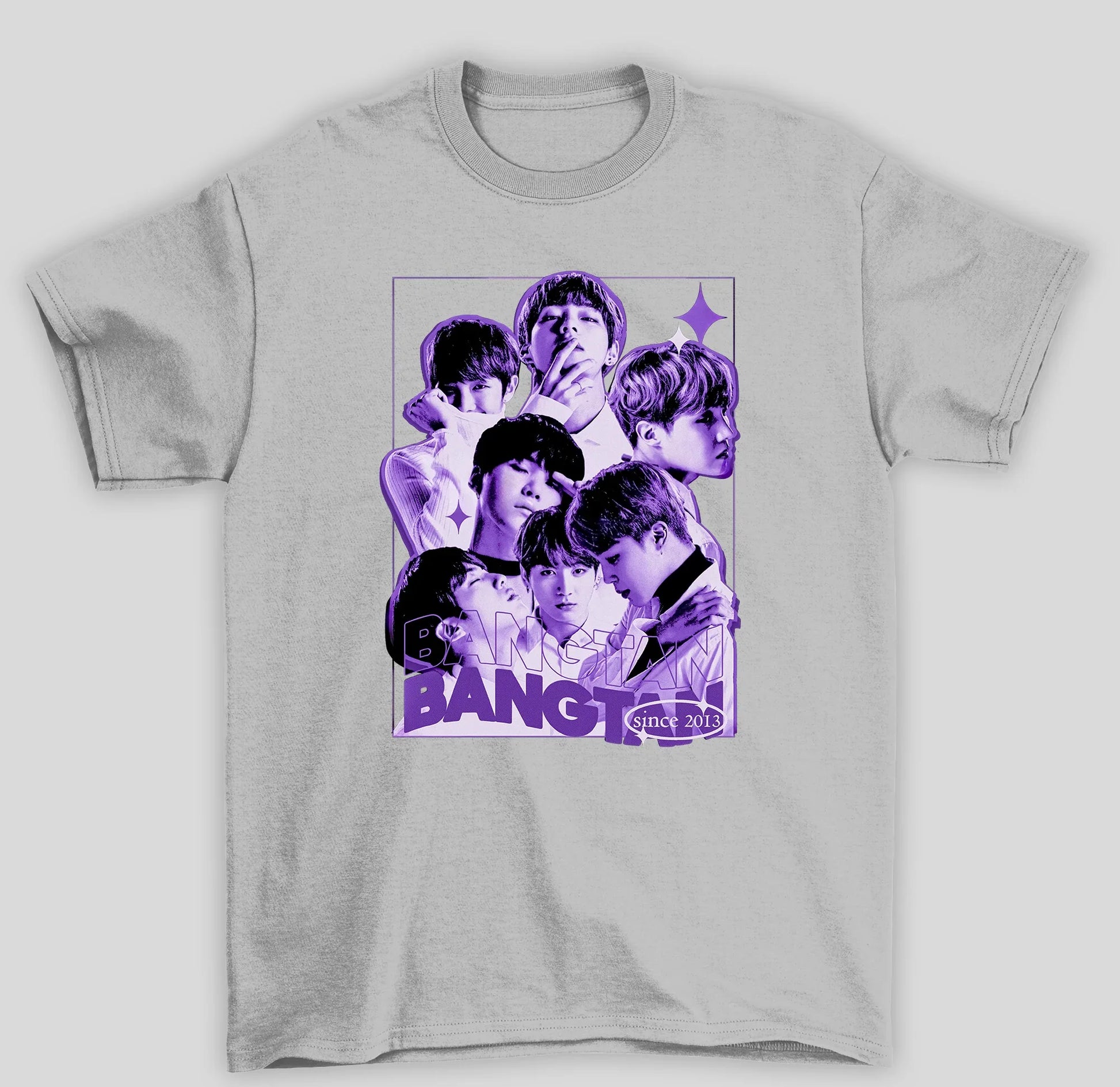 Camiseta Básica BTS Bangtan Since 2013- cinza