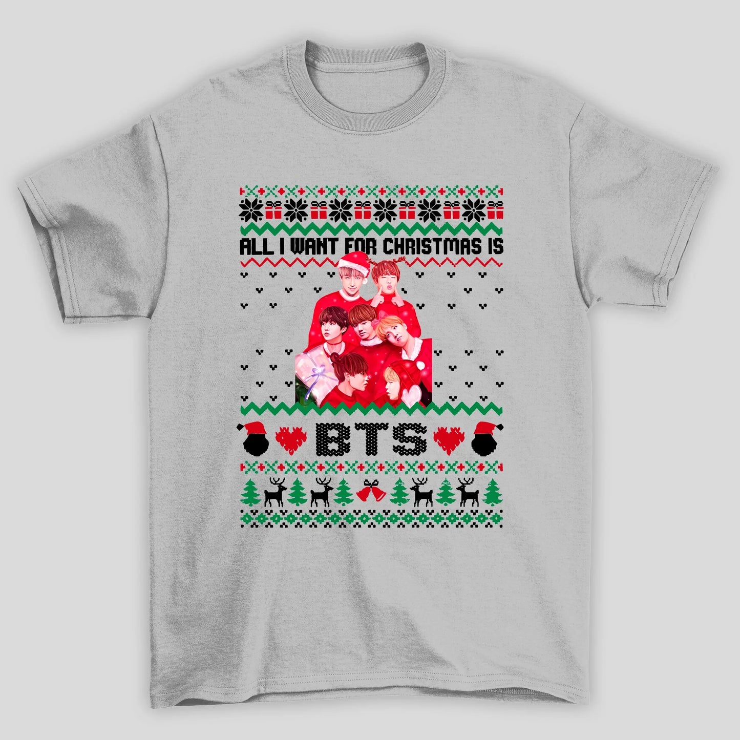 Camiseta Básica Christmas Bts