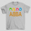 Camiseta Básica Abba Silhueta Colorida